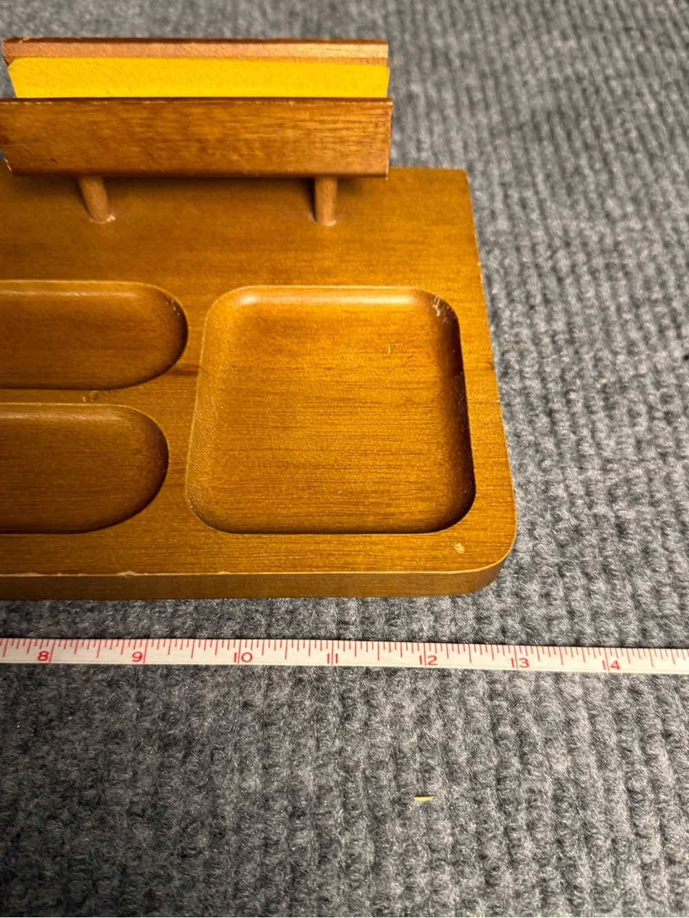 Vintage Mid-Century Wooden Valet Tray, Dresser, or Desk Organizer Tray
